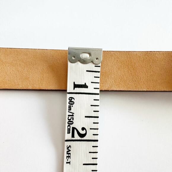 Vintage Garuglieri Light Brown Belt Genuine Leather Italian Size M - Picture 4 of 16